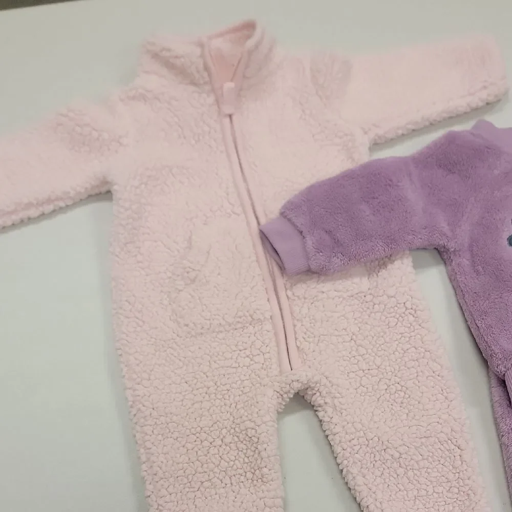 Carter's Baby Girl Pink Purple Floral Footie Outfit Set